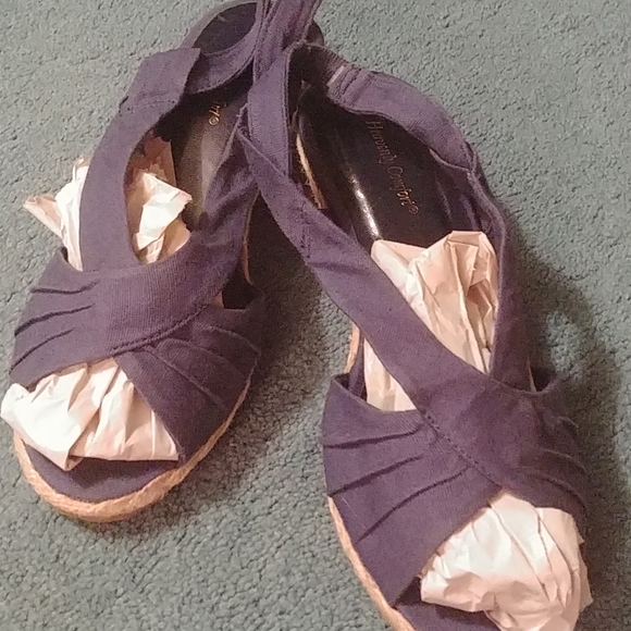 Navy comfy canvas sandals - Picture 1 of 1